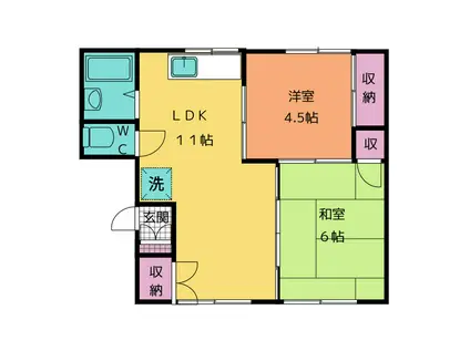 ルリコープTORO(2LDK/1階)の間取り写真