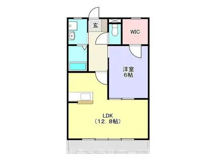 アールズコート(1LDK/1階)の間取り写真