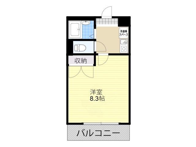 MISTRAL下手野(1K/2階)の間取り写真