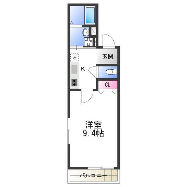 フジパレス北加賀屋I番館(1K/1階)の間取り写真