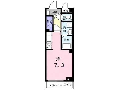 ニューグレイス(ワンルーム/1階)の間取り写真