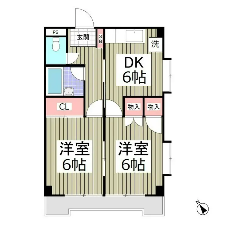 ハイツ柿沼 2階階 間取り
