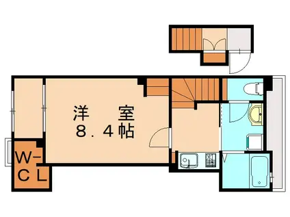 カーサ ラ ルーチェ II(1K/2階)の間取り写真