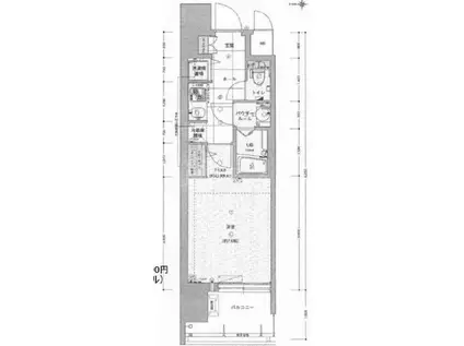 エスライズ東心斎橋(1K/3階)の間取り写真