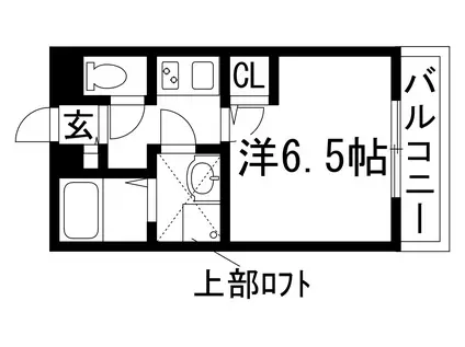 ヴェルドミール栄根(1K/2階)の間取り写真