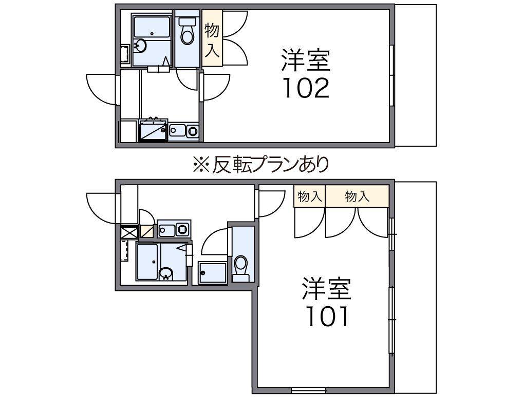 レオパレスラーク(1K/1階)の間取り写真