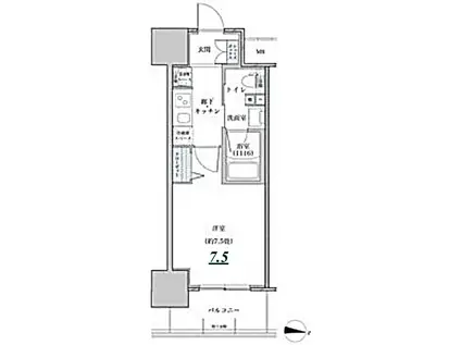 パークアクシス名古屋山王橋(1K/11階)の間取り写真