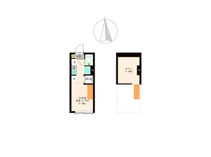 ハーモニーテラス東新町II(ワンルーム/1階)の間取り写真