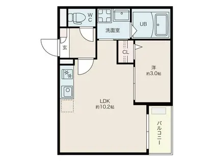 JACK HOSHOI(1LDK/2階)の間取り写真