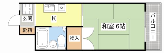 サンジョイフル谷口(1K/2階)の間取り写真