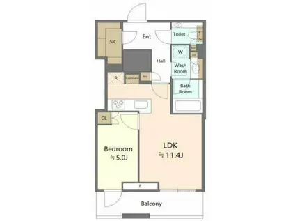 三田ガーデンヒルズ ノースヒル(1LDK/5階)の間取り写真