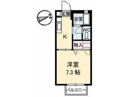 アネックスREI(1K/2階)の間取り写真