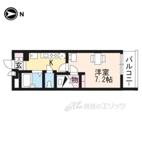 レオパレスひまわり(1K/2階)の間取り写真