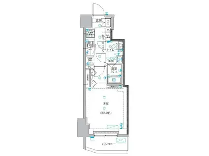 ユリカロゼ五反野III(1K/2階)の間取り写真