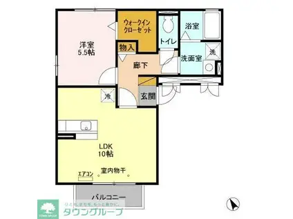 PEACE FULLY(1LDK/3階)の間取り写真