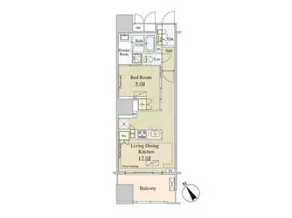 ウェンブリー表参道(1LDK/6階)の間取り写真