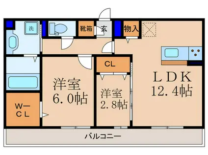 SAN DU WILL(2LDK/3階)の間取り写真