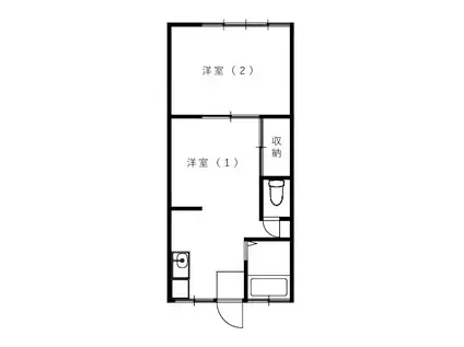 リゾネット井上(2K/1階)の間取り写真