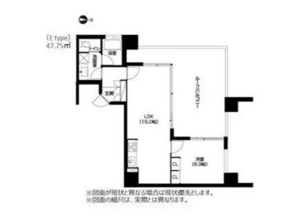 アーバネックス南堀江(1LDK/11階)の間取り写真