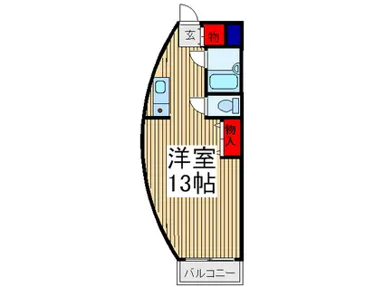 クレセールふじみ野I(ワンルーム/3階)の間取り写真