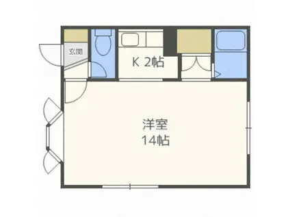 パーク311(1K/3階)の間取り写真