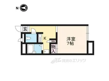 レオパレス松ヶ崎(1K/1階)の間取り写真