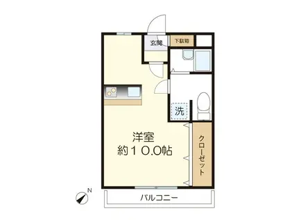 フォーレストハイツ(ワンルーム/3階)の間取り写真