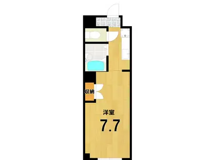 ルミエール橋政(ワンルーム/1階)の間取り写真