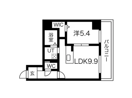 IBIZA(1LDK/2階)の間取り写真