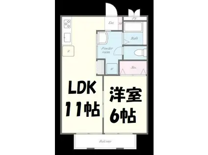 CEREZO・PASEOⅠ(1LDK/2階)の間取り写真