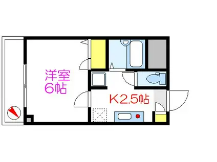 シェーナー・ハーフェン(1K/2階)の間取り写真