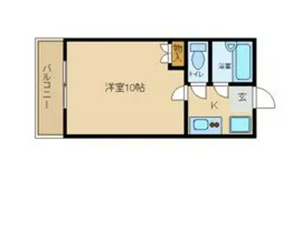 オリンピアン尼崎(1K/2階)の間取り写真