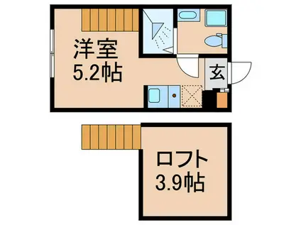 テラス金町(ワンルーム/2階)の間取り写真