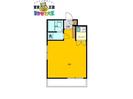 Mハウス(ワンルーム/2階)の間取り写真