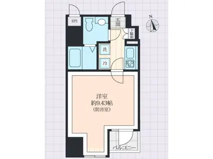 ラシクラスLAZO GINZA-イースト(1K/4階)の間取り写真