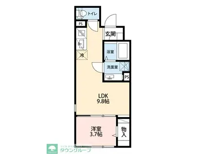 市川市行徳駅前計画(1LDK/2階)の間取り写真