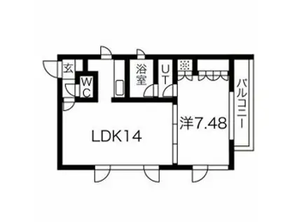 メグロポイント(1LDK/4階)の間取り写真