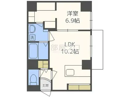 TROIS 1ST(1LDK/5階)の間取り写真