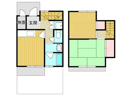 モンパレス羽鳥第一3号棟(2DK/1階)の間取り写真
