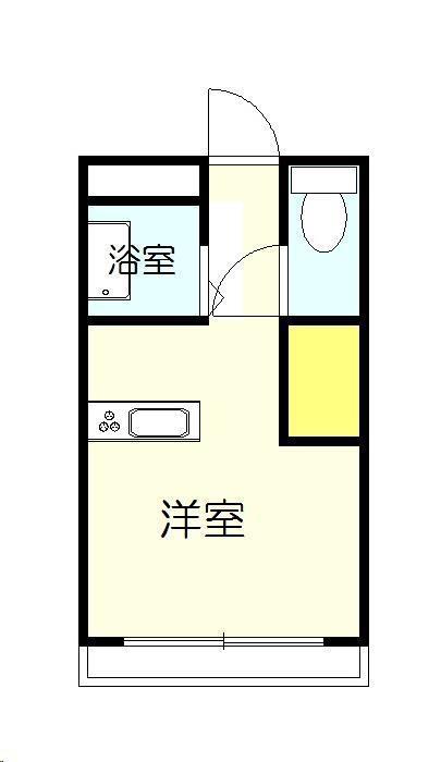 ラパン吉尾(ワンルーム/2階)の間取り写真