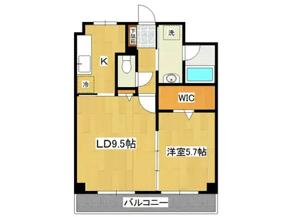 シャトレーやまのい(1LDK/5階)の間取り写真