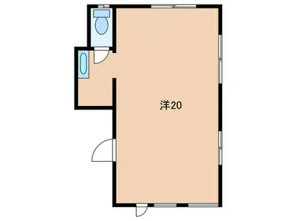 マスダビル(ワンルーム/2階)の間取り写真