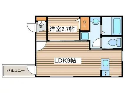 I`LL BE清水白壁(1LDK/1階)の間取り写真