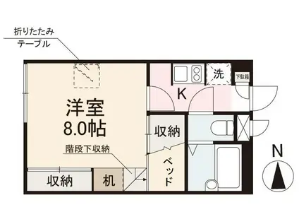 サンライズ百石(1K/1階)の間取り写真