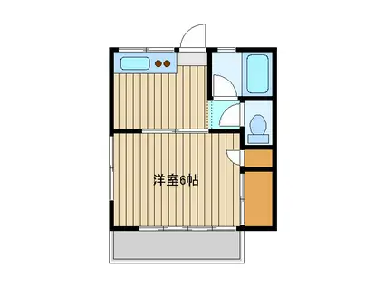 佐久ハイム(1K/1階)の間取り写真