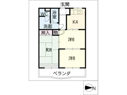 MIO BLD(3K/4階)の間取り写真