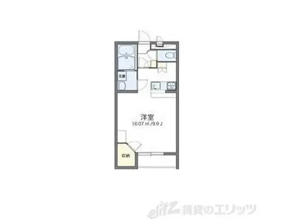 レオパレスエステートII(1K/2階)の間取り写真