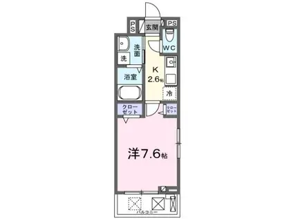 ラポーズ・ルポ(1K/2階)の間取り写真