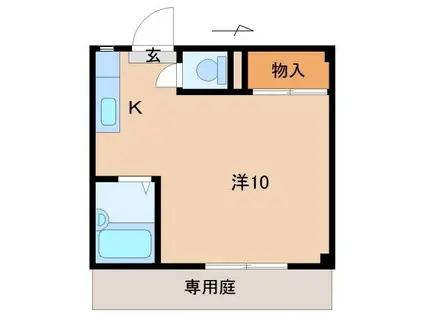 コーポしらさぎ(ワンルーム/1階)の間取り写真