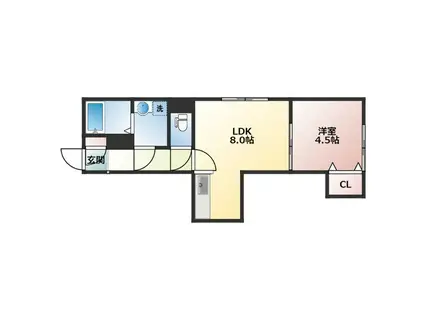 カーサドマーニ(1LDK/3階)の間取り写真